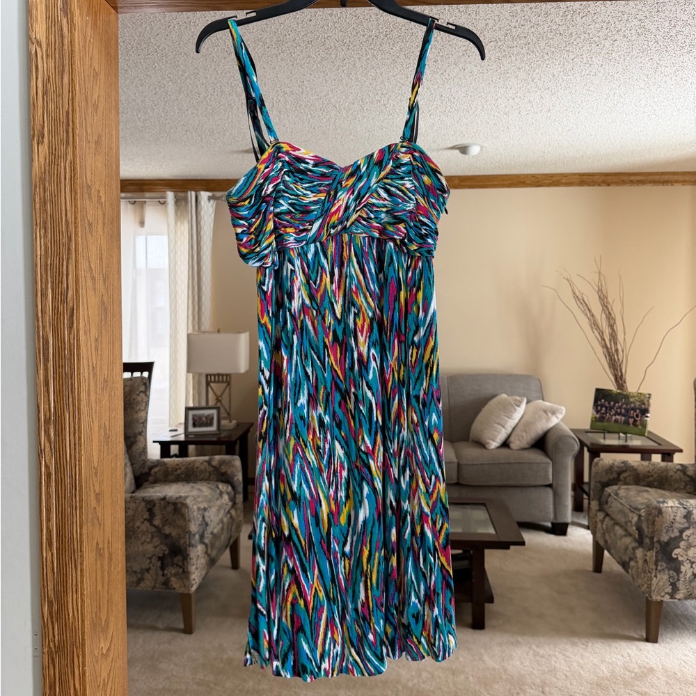 Laundry By Shelli Segal Colorful Strappy Dress